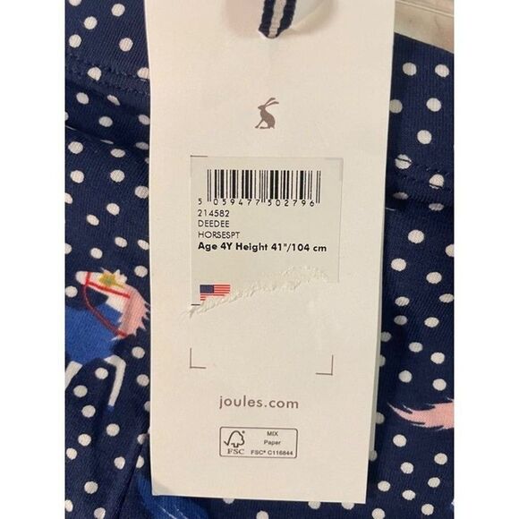 Joules Girl's Horse Print  Deedee Leggings NWT 3 4 - Picture 7 of 7
